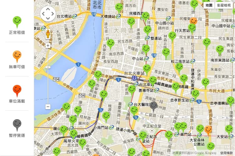 台北駅付近のステーション