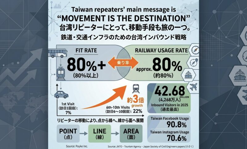 鉄道・交通インフラのための台湾インバウンド戦略